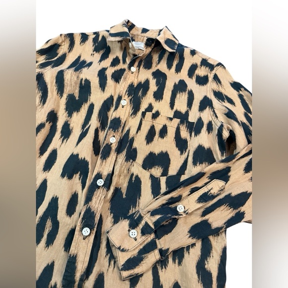 Emily Phillips Nashville TN CHEETAH LINEN GIRLFRIEND MINI DRESS Size Small - Picture 8 of 13